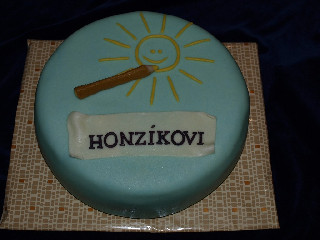 Sluníčkový jednoduchý dortík