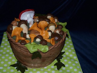 Košík s houbami